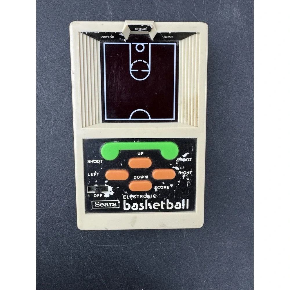 Vintage Sears Electronic Basketball Handheld Game Retro Portable LCD Toy‎